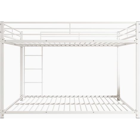 Lit d'enfant, lit superposé, lit en fer, lit superposé classique, blanc, 140x200 cm (1/5)