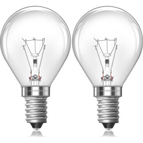 2 Ampoule G45 E14 Halogène 25W 230V Blanc Chaud 2700K Pour Four Micro-onde Hotte (1/5)