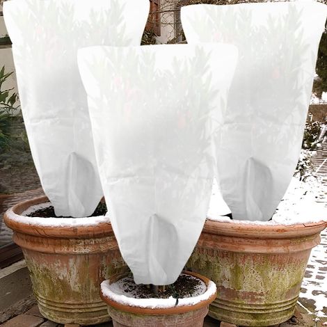 3 Pack Hivernage Plante,Housse Hivernage Plante,Voile Hivernage Plante Exterieur Housse de Protection pour Plantes avec Cordon,Réutilisable Résistant 120x180cm (1/5)