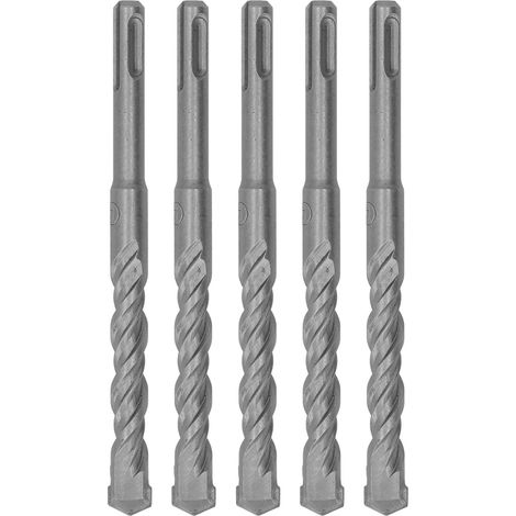 5 SDS-Meißelbohrer, 160 mm, 2 Schneiden, selbstzentrierend, Hartmetallspitze, zum Bohren von Ziegel, Stein und Beton, 14 mm/0,55 Zoll, 5er-Set