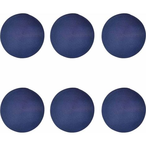 Set de Table Lot de 6 , 38cm,Sets de table ronds, fabriqués en polypropylène de haute qualité, adaptés à la cuisine., la Table à Manger, Les fêtes, Les Mariages(Bleu) (1/5)