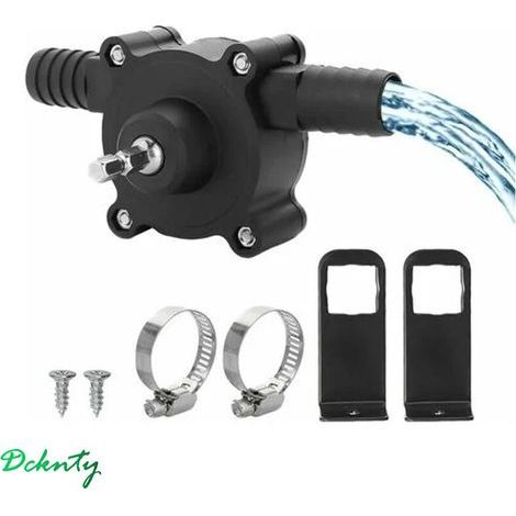 Pompe de perceuse électrique, pompe à eau mini pompe de perceuse électrique à main pompe auto-amorçante portable pompe de perceuse ménage petite pompe à eau pour la maison jardin, 6. 35Mm (1/4)