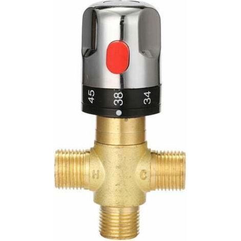 Mitigeur thermostatique solaire pour robinet de douche en laiton et cuivre (1/3)