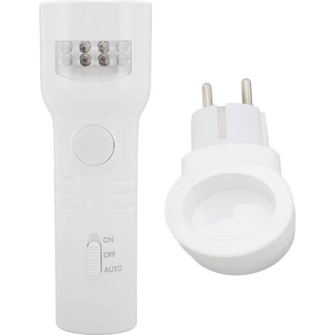 Veilleuse LED Prise Murale Capteur Crépusculaire Lumière Automatique 4000K RGB Mode Lampe de Poche Urgence Design Compact (1/5)