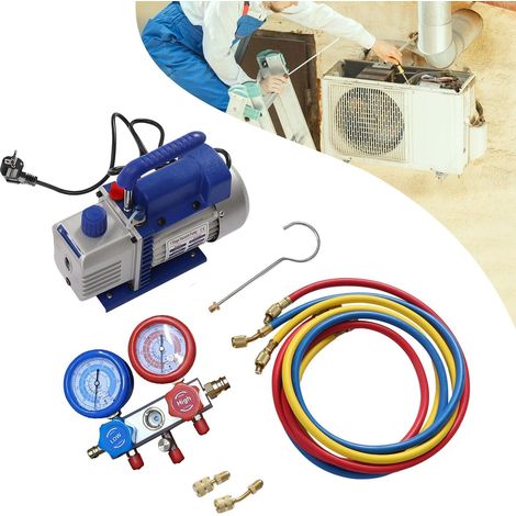 Vakuumpumpe 180W 3CFM Unterdruckpumpe Kompressor Pumpe Klimaanlagen Vacuumpumpe die R134a R410a passen und für 1/4" Schlauch passen (1/5)