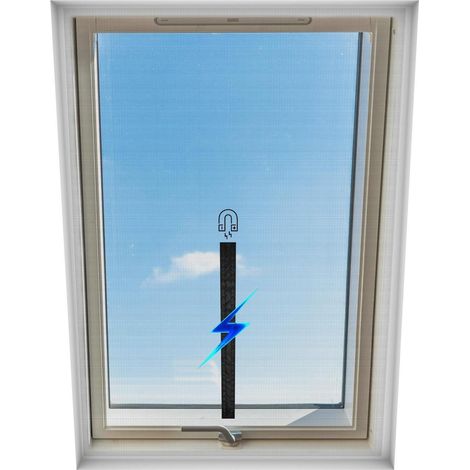 Fliegengitter für Dachfenster mit Magnetverschluss, zuschneidbar, 130x150CM, 3 Stück (1/5)