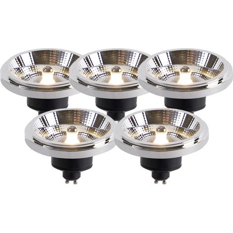 LUEDD Set de 5 bombillas LED regulables GU10 AR111 11W 810lm 2700K