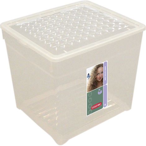 CURVER 162580 BOÎTE TEXTILE PROFONDE 33 L -TRANSPARENT 03000-001-00