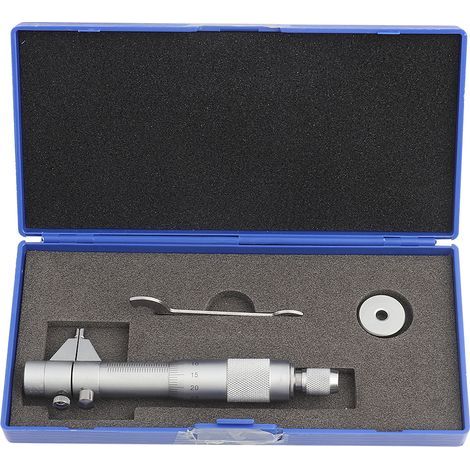 Mikrometer mit Loch, verchromt, praktisches Ablesemikrometer mit Loch, saubere und gratfreie Verarbeitung, verschleißfest und geeignet für den Heimunterricht (1/5)
