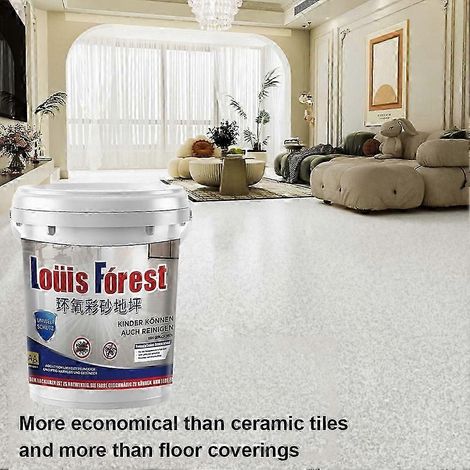 High-Gloss Marble Effect Epoxy Floor Coating Paint for Garage Concrete Surfaces Durable Long Lasting Easy Application( ) (1/3)