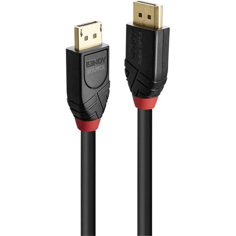 LINDY DisplayPort Cavo Spina DisplayPort, Spina DisplayPort 5.00 m Nero 41167 UHD 8K,, contatti connettore dorati Cavo (1/5)