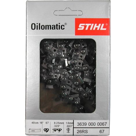 Stihl – Chaine tronçonneuse Rapid Super (RS) – .325 1,6 mm – 67 maillons – Pour bois dur – 36390000067