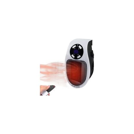 Mini Chauffe-air Électrique Socket, Mini Heater 500w, Mini Chauffage Soufflant 500w, Radiateur Électrique Soufflant 500w, Système Thermostatique, Affichage LED, Protection Contre Surchauffe H592