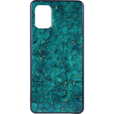 Coque arrière souple pour Samsung Galaxy S20 Ultra - Motif marbre et éclats dorés - Vert - Étui de protection (1/4)