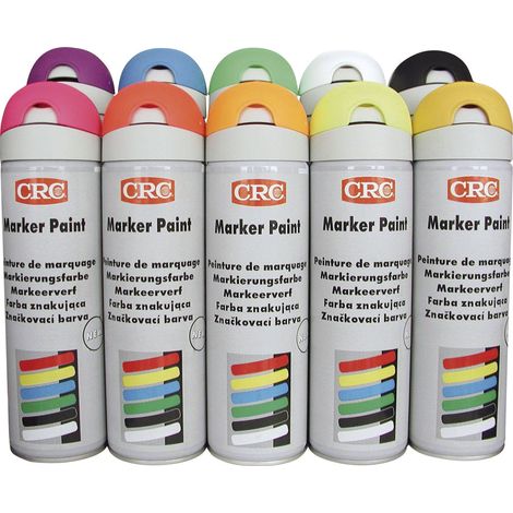 Peinture aérosol CRC MARKER PAINT, Rose Fluorescent, 500ml ( Prix pour 1 ).Peinture multipositions pour marquage et signalisation manuelle.