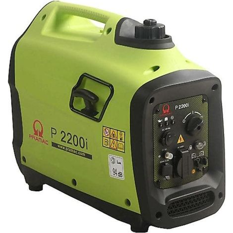 Pramac – Groupe électrogène portable 2.1 kW Inverter – Démarrage manuel – Essence – Autonomie 4.5h – Capacité réservoir 4.5L