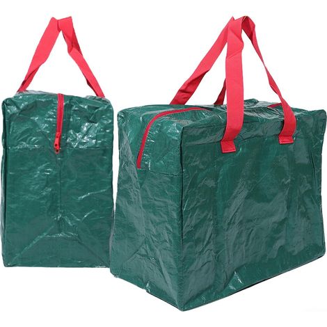 Sac De Rangement Pour Décorations De Fêtes - Tote En Tissu 600D - Pour Boules De Noël Et Ornements - 2 Pièces (1/5)