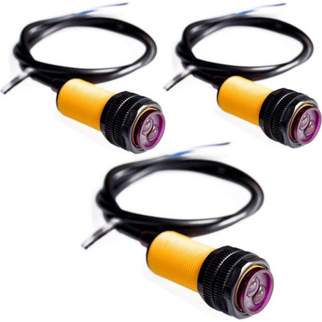 3 piezas E18-D80NK Módulo sensor de evitación de obstáculos con interruptor fotoeléctrico infrarrojo compatible con robot de coche