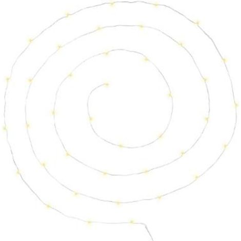 Guirlande Lumineuse "40 Led Blanc Chaud" 395cm Chrome (1/2)