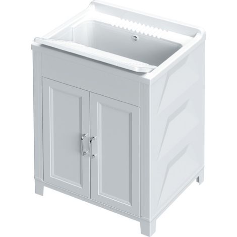 KIT LAVATOIO RESINA ANTIACIDO 60X50 CM BIANCO- 1,0 pz