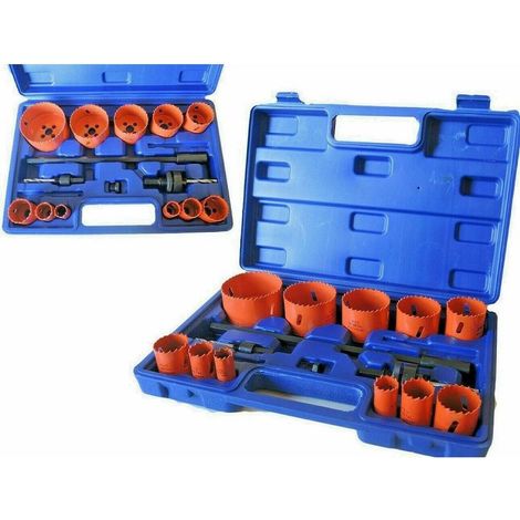 TrAdE Shop Traesio - Frese A Tazza Seghe Bi Metal Fresa Da Trapano Per Ferro Legno Alluminio 15pz - (1/4)