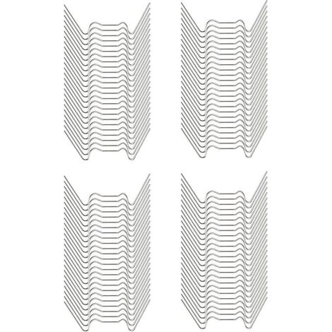 Set di 50 morsetti per vetro per serre, morsetti per vetro in acciaio inox, morsetti di montaggio, morsetti per vetro a forma di W, tappi di protezione per morsetti per vetro, serra (1/5)