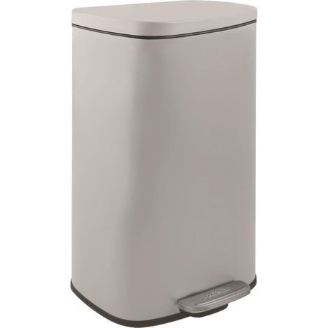 Panier de salle de bain à pédale - Acier inoxydable de haute qualité (1/3)