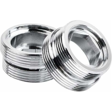 Adattatore per rubinetto con filettatura maschio in 2 pezzi, connettore aeratore per rubinetto in metallo, adattatore per rubinetto da cucina in alluminio, adattatore per depuratore d'acqua (M20) (1/4)