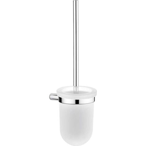Nimco Bormo - Toilettenbürstengarnitur, Wandmontage, Milchglas / chrom BR 11094WN-26