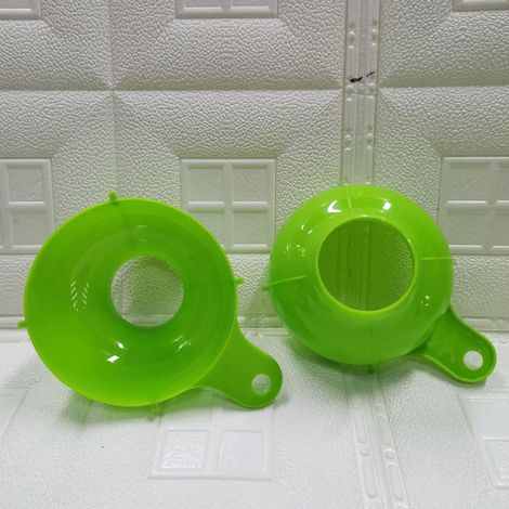 Entonnoir de mise en conserve 2 pièces, large ouverture, 12x16x7,5 cm, plastique alimentaire, pour pots à confiture et bocaux, pratique et robuste. (1/4)