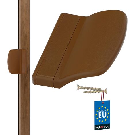 Poignée de Porte de Balcon Pratique en Plastique Poignée de Fumeur Poignée de Porte de Terrasse Poignée de Fermeture Coquille (Marron) (1/5)