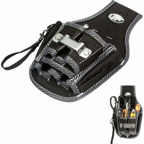 Pochette à outils 9 en 1 Ceinture-sacoche électricien porte-outils de ceinture Multifonction Sac Tournevis Kit Support pour Bricolage/électricien/plombier/constructeur/menuisier (1/5)