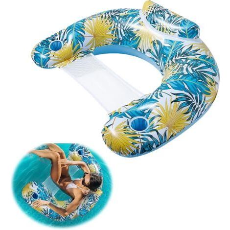 1 Pool Float, 4 in 1 Pool Float, Inflatable Hammock Float, Portable Beach Water Hammock for Beach, Party, Vacation (1/5)
