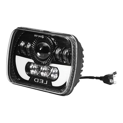 5x7in 90W Phare Universel Carré Lumière Feux De Croisement Phare De Voiture Phares Conversion LED (1/5)