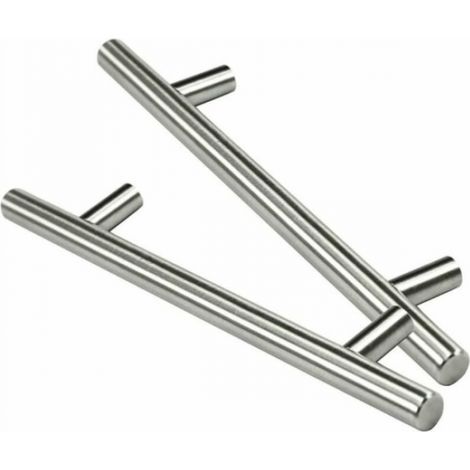 10x 96mm Edelstahl T-Bar Küchengriffe, Ø12mm Schranktür