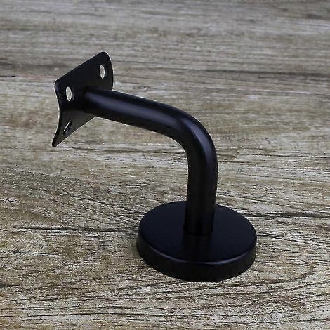 Schwarze Wandhalterung für Handlauf, 2er-Set, 60 x 60 mm, robuster Edelstahl, stabile Treppenbefestigung (1/5)