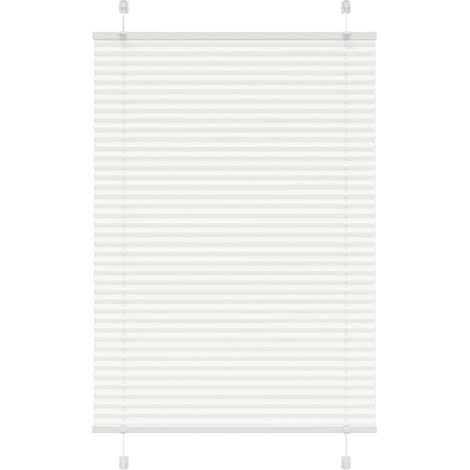 Plissee Weiß 90x150 cm Stoffbreite 89,4 cm Polyester