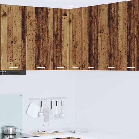 Hängeschrank Altes Holz und Weiß 57 x 57 x 80 cm Holzwerkstoff