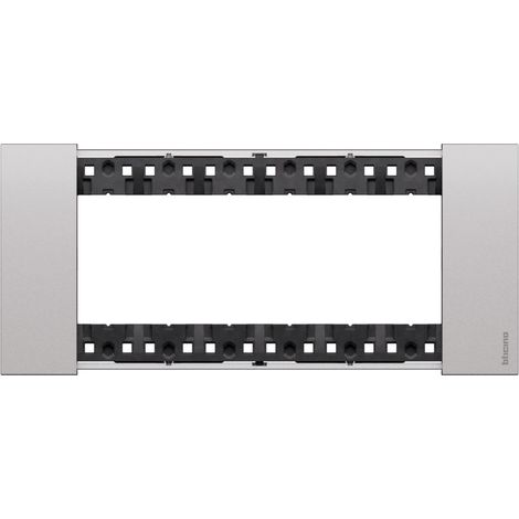 BTICINO KA4806KS - Placca Living Now 6 Moduli Steel Zama Serie Civile