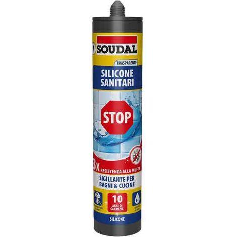 SILICONE ACETICO SANITARI 'STOP MUFFA' SOUDAL 300 ml -