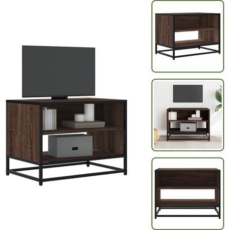 vidaXL TV-Schrank Braun Eichen-Optik 61x40x46 cm Holzwerkstoff Metall (1/5)