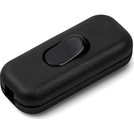 Interrupteur en ligne 6 A DP, lot de 4 interrupteurs torpilles, interrupteur bipolaire à 2 ou 3 conducteurs, compatible avec fils ronds ou plats, 250 V (1/5)