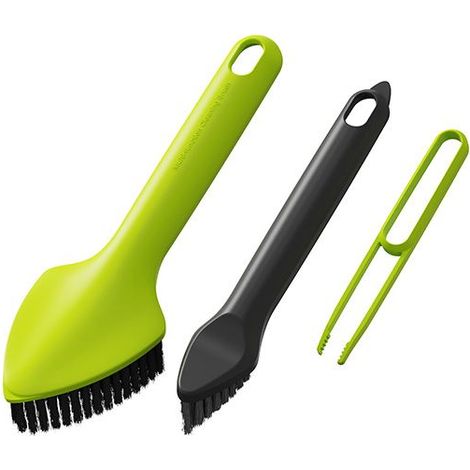 Brosse multifonction pour interstices, brosse ménagère pour coins et rainures, brosse pour salle de bain, carrelage, plans de travail, en plastique, à poils rigides deng (1/4)