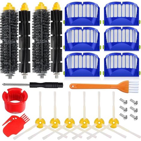 FOREHILL Accessoires Kit pour iRobot Roomba 600 604 605 606 610 612 614 615 616 620 621 626 627 630 631 632 639 640 650 651 660 669 670 671 672 675 676 680 681 685 687 689 690 691 692 694 696 697 698 (1/5)