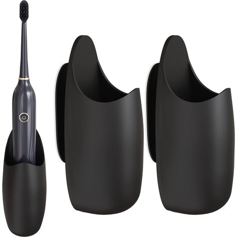 Lot de 2 supports de rangement pour brosse à dents électrique, organiseur multifonction pour toilette (1/5)