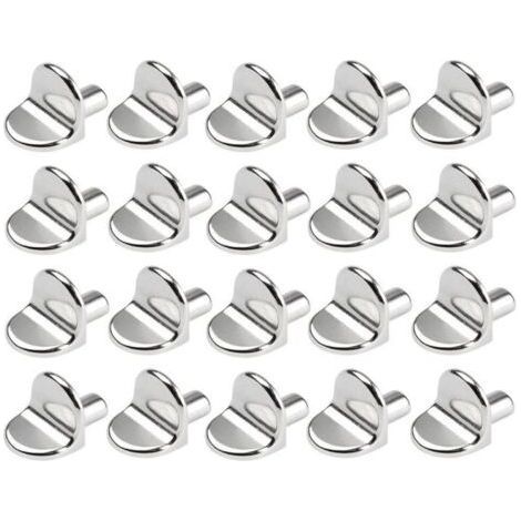 BUNTHAUS 20Pièces 5mm Chevilles de Support d'Étagère,support etagere murale,Taquet Étagère en forme de L métal,pour Meuble Armoire Placard (1/5)