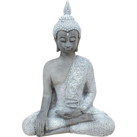 Statue Bouddha Shiva Statuette en pierre massive en forme de Shiva assis en méditation, résistante au gel