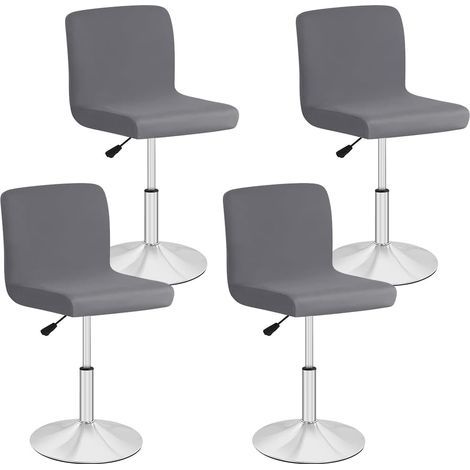 Housse de chaise haute pivotante - Amovible et lavable - Housse élastique - Gris - 4 pièces (1/5)