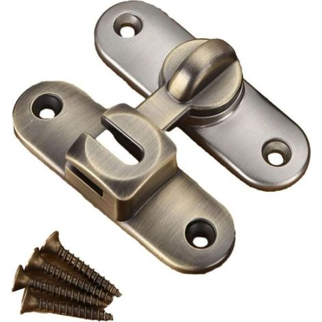 1 PCS Verrou de porte coulissante à angle droit de 90 degrés sans perforation pour porte coulissante de grange (bronze) (1/5)