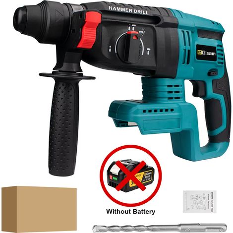 Perforateur burineur rotatif sans fil 26mm SDS Plus Brushless compatible Makita 18V – Marteau perforateur professionnel pour béton et maçonnerie, sans batterie + 1 accessoire, emballage carton (1/5)